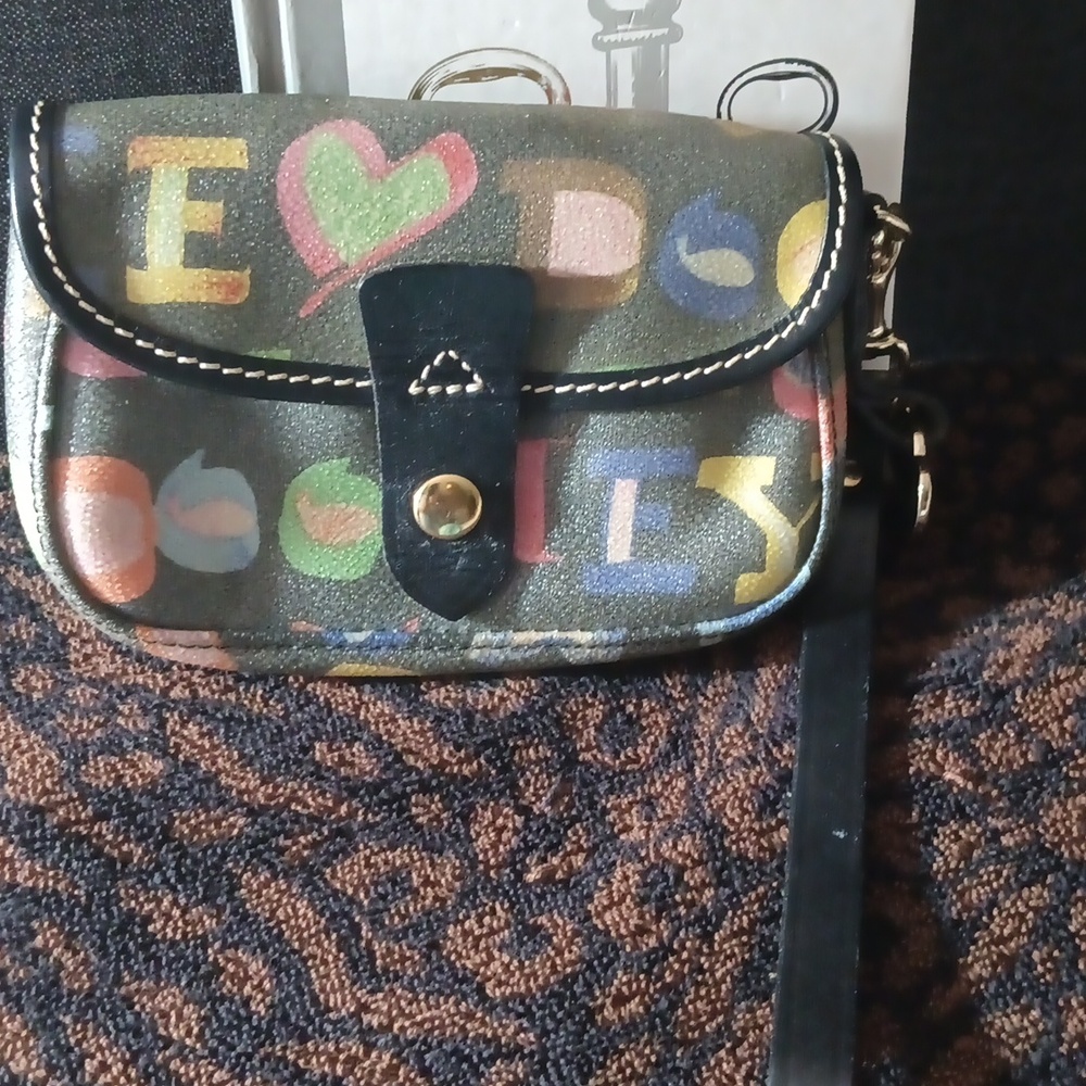 Dooney & Bourke Wristlet with multicolor logos